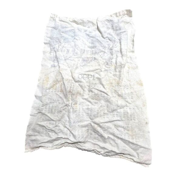 Vintage 1990 Linen Calendar Tea Towel Winter Scene Landscape Cottagecore READ - Picture 5 of 6